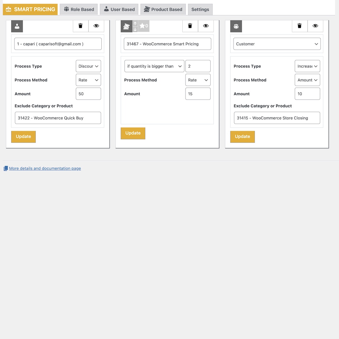 WooCommerce Smart Pricing Feature Admin Panel
